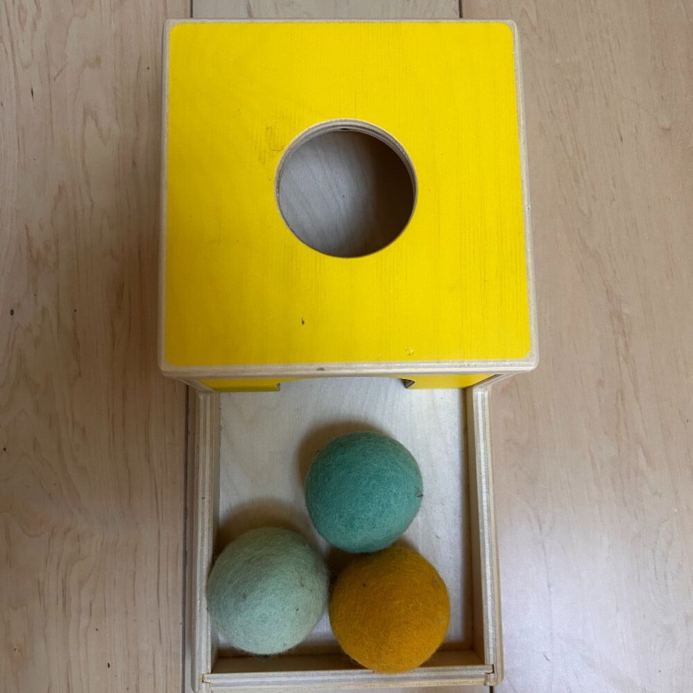 Lovevery Ball Drop with Three Felt Balls